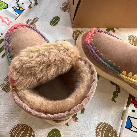 Mou Light Brown Patchwork Woven Snow Boots - Picture 6 of 7